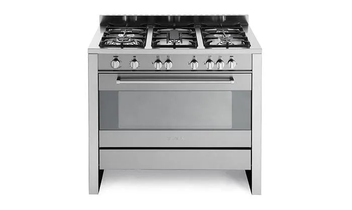 Elba Electric Cooker With 5 Gas Burners 100Cm - Ss