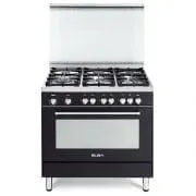 Elba Cooker With 6 Gas Burners And Gas Oven 90Cm - Red - image 2