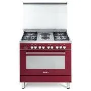 Elba Electric Cooker4Gas Burners  2 Hot Plates 90Cm -Red - image 1