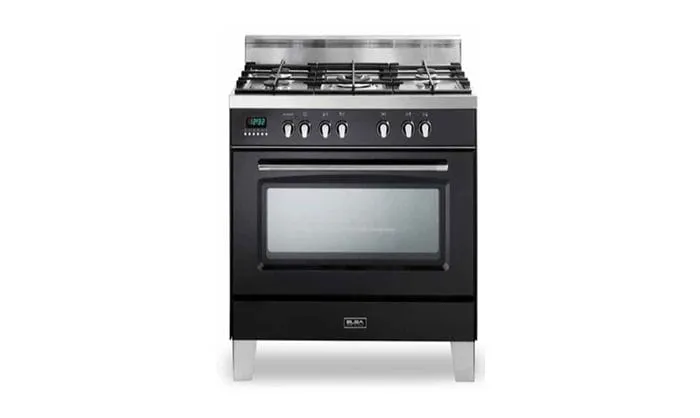 Elba Electric Cooker With 5 Gas Burners 90Cm - Black