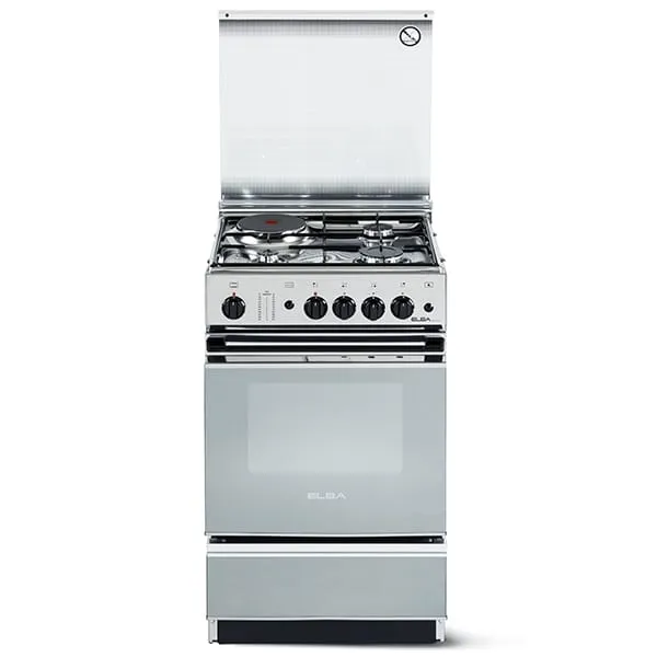 Elba Electric Cooker With 3 Gas Burners & 1 Hot Plate - 50Cm - Ss (No Dish Warmer)  - image 1