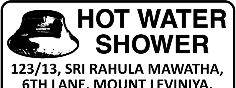 Hot water shower store banner