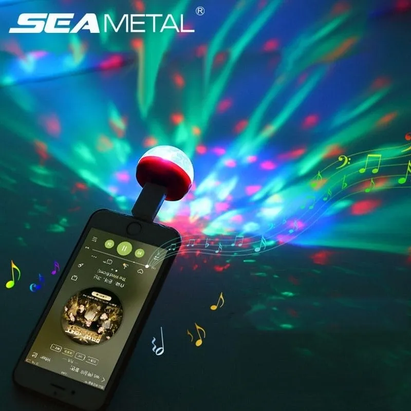 LED USB Mini Magic disco ball light car DJ Sound Control - image 2