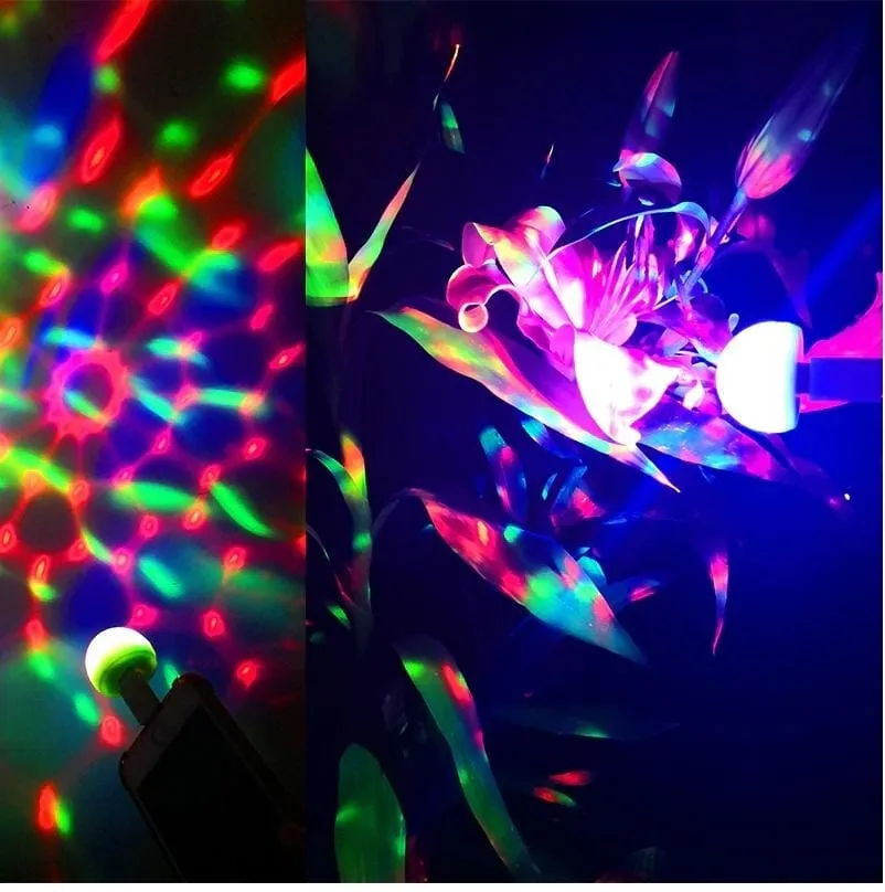 LED USB Mini Magic disco ball light car DJ Sound Control - image 5
