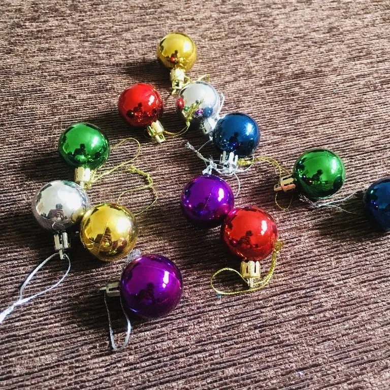 Mini Christmas Ball 12 pcs pack - image 2