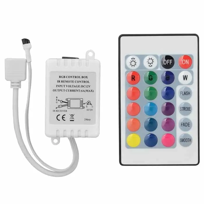 RGB LED Light Control BoxKey Remote Control (DC 12V) - image 3