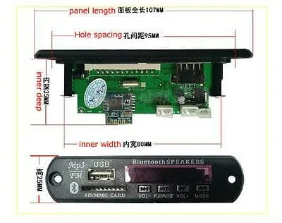 12V Bluetooth MP3 WMA Decoder Board - image 2