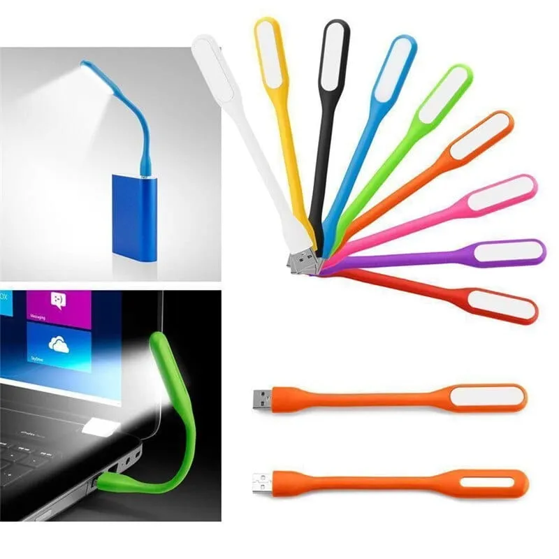 3 Pcs Mini Flexible USB WHITE LED Table Lamp Gadgets
