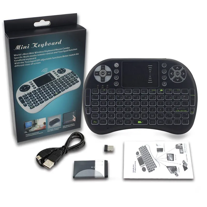 Backlit i8 Air Mouse 2.4G Mini Wireless Keyboard - image 3