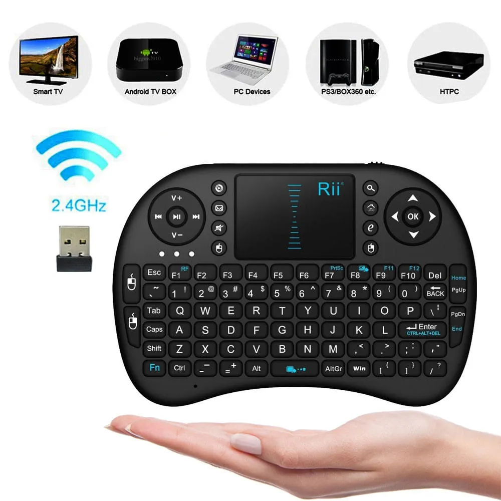 Backlit i8 Air Mouse 2.4G Mini Wireless Keyboard - image 5
