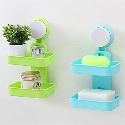Praha Double Layer Soap Box Suction Cup Holder Bathroom - image 2