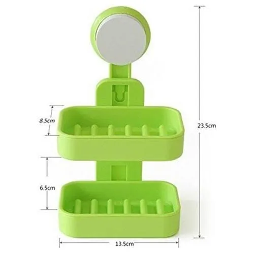 Praha Double Layer Soap Box Suction Cup Holder Bathroom - image 4