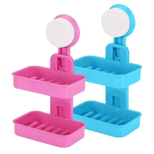 Praha Double Layer Soap Box Suction Cup Holder Bathroom - image 6