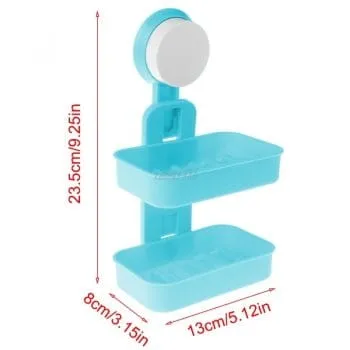 Praha Double Layer Soap Box Suction Cup Holder Bathroom - image 7