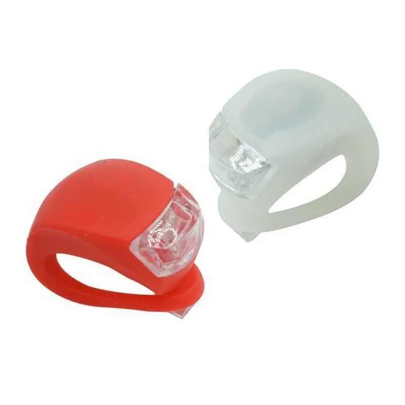 Mini Silicone LED RED/WHITE Bike Lights - image 3