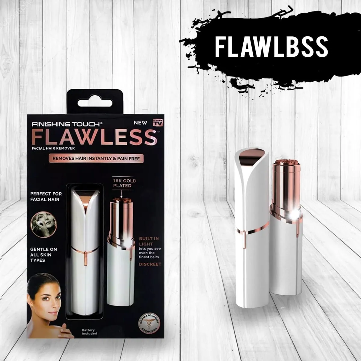 Battery Flawlbss Painless Hair Remover Eyebrow pen - image 3