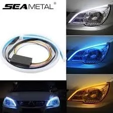 2Pcs/Set/60CM LED Daytime Running Light Yellow Flowing - image 4