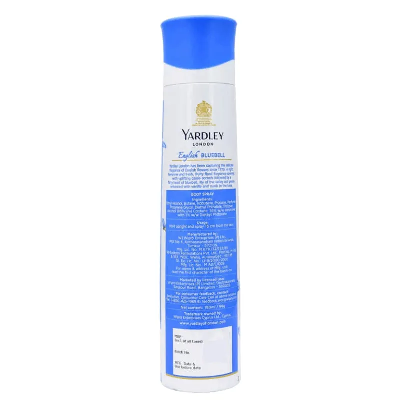 YARDLEY LONDON English BLUEBELL Body Spray - image 2