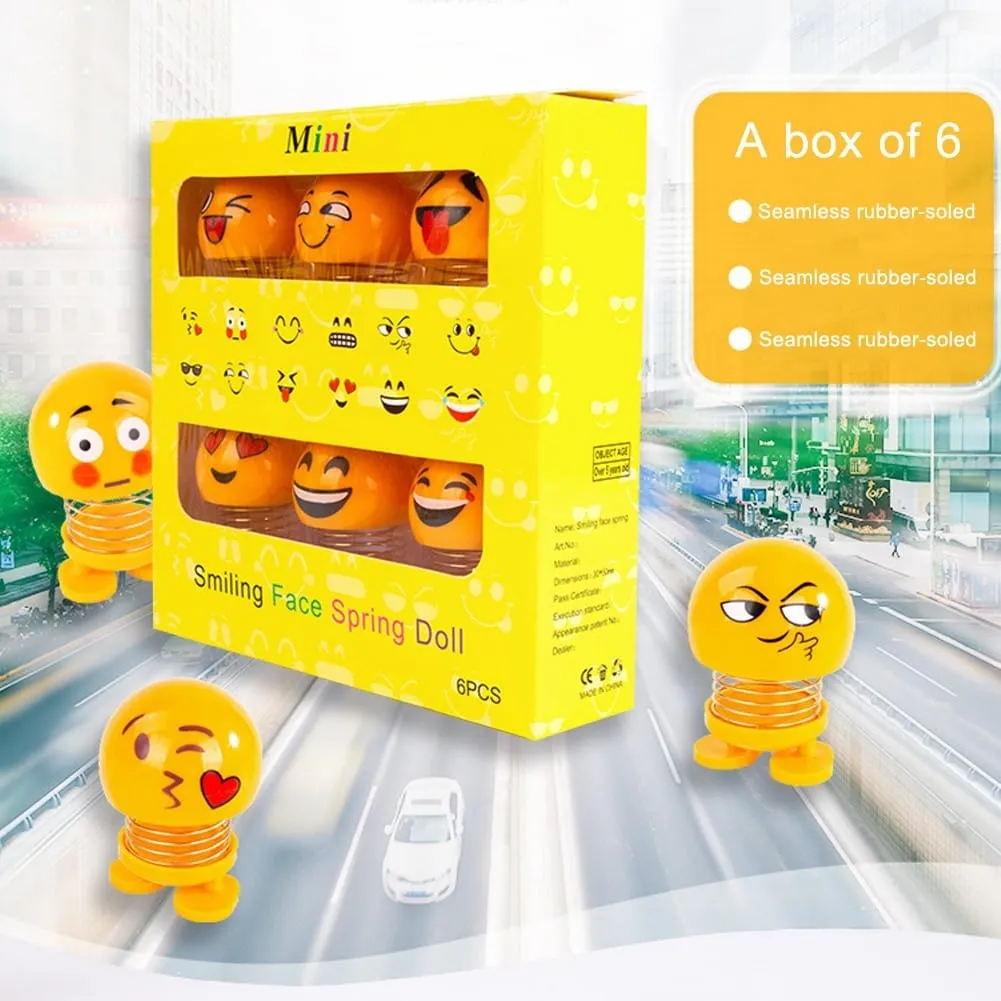 Cute Emoji Shaking Springs Dancing Toys Pack of 6 (Big) - image 1