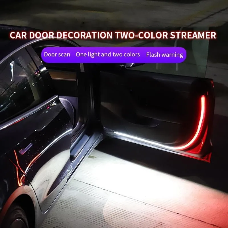 2X 1.2M Car LED Door Warning Light Flexible Strip - image 1