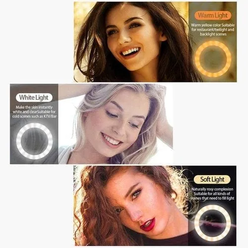 SoloBass Mobile Phone Bracket Refill Light Tik Tok video capturing Bracket refill light LED USB 3 Color