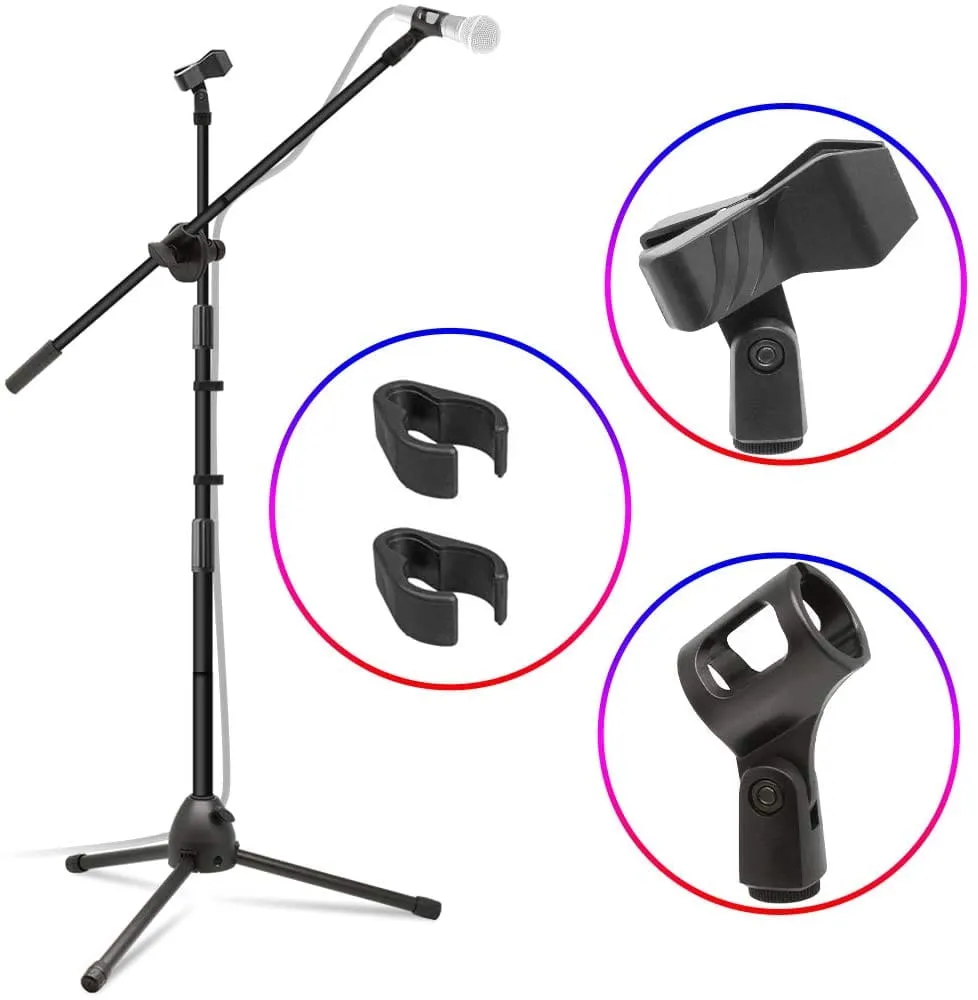 Microphone Stand, Heavy Duty Mic Stands with 2 Holders