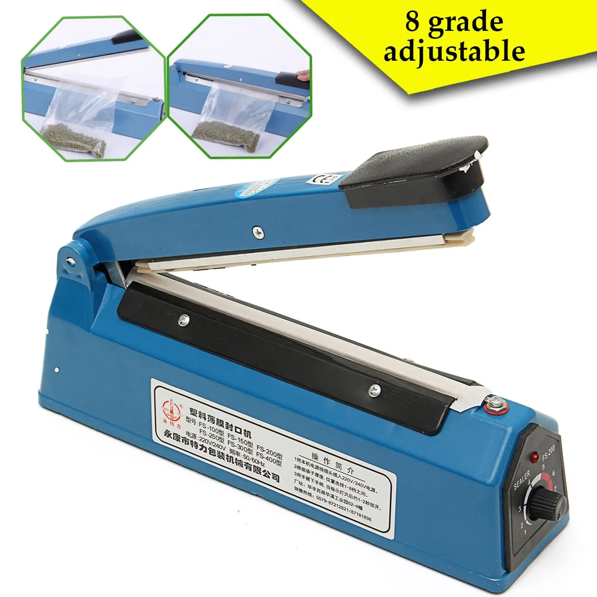 Heat Sealer 200MM Electric Impulse Plastic Poly Bag Hand - image 2