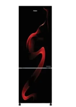 HAIER Refrigerator 345L - Black Spiral Glass