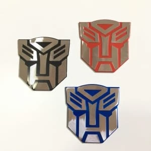 Transformas Sports Sticker 3D Chrome Badge Logo 3M