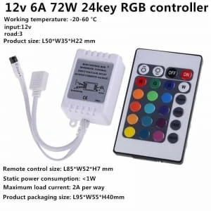 Buy RGB LED Light Control BoxKey Remote Control (DC 12V)