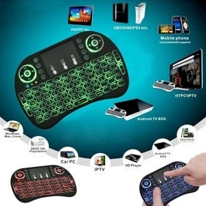 Backlit i8 Air Mouse 2.4G Mini Wireless Keyboard