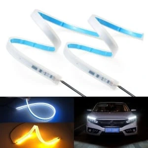 2Pcs/Set/30CM LED Daytime Running Light Yellow Flowing