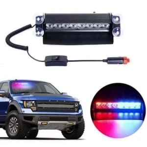 New  8 LED Strobe Red and BluePolice Flashing Light