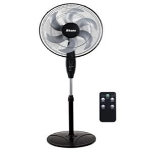 ABANS 18 Stand Fan With Remote  Black