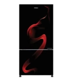 HAIER Refrigerator 345L - Black Spiral Glass