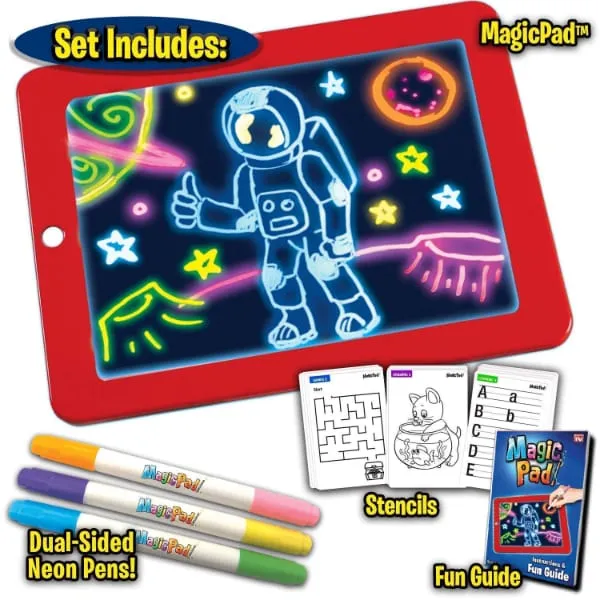 Kid Magic Pad Light Up Drawing Board Neon Pen Creative