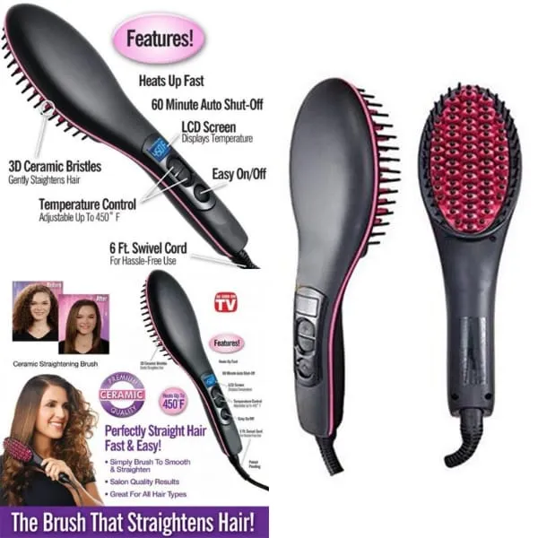Simply Straight Heated Ceramic Hair Comb Straightener - image 3