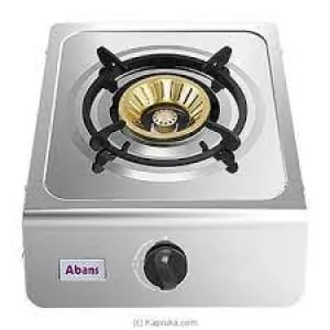 ABANS SINGLE BURNER GAS STOVE STAINLESS STEEL TABLE TOP