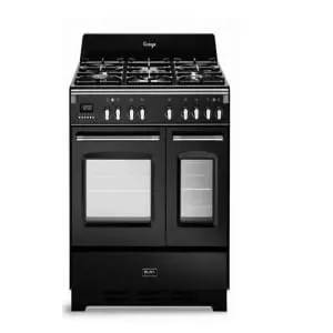 Elba Electric Dual Oven Cooker With 5 Gas Burners Black