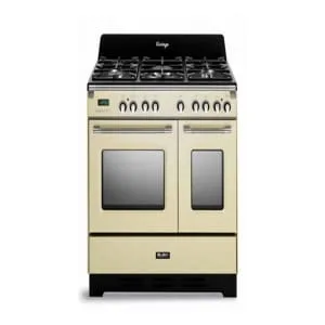 Elba Electric Dual Oven Cooker With 5 Gas Burners Cream