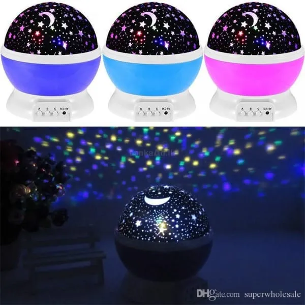 Rotating Night Light Projector Lamp