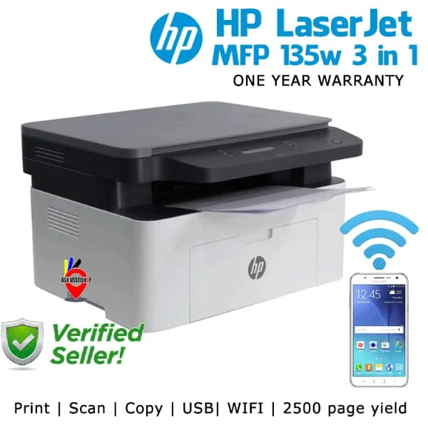 HP LaserJet MFP 135W 3 in 1 Printer - image 2