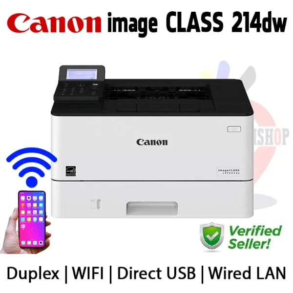 Canon LBP 214dw Duplex Laser printer with Wifi USB LAN