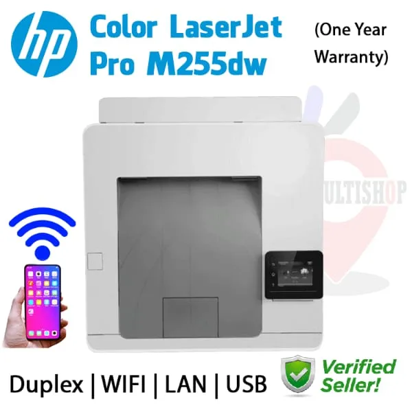 HP Color Laser Jet ProM255dw Printer wifi (01YW) - image 2