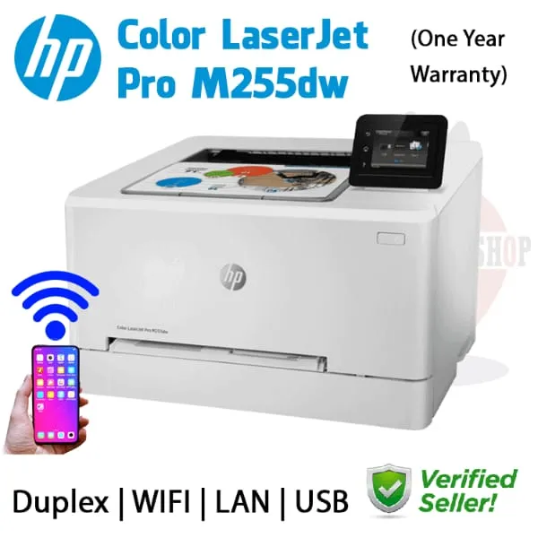HP Color Laser Jet ProM255dw Printer wifi (01YW) - image 4