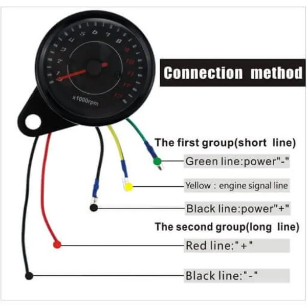 Analog LED BACKLIGHT Car Motercycle meter TACHOMETER - image 2