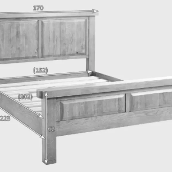 TEAK orginal bed 6*5 - image 4