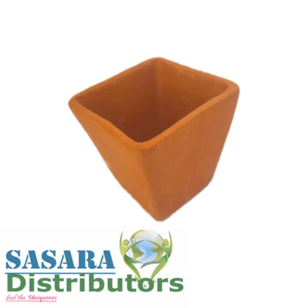 Clay Square Mini Flower Pot 05 pcs - image 2