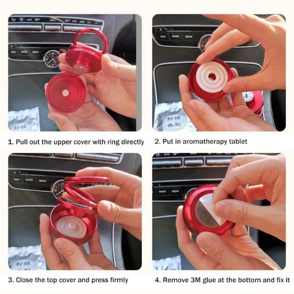 Car interior Dashboard ornament perfume Air Solar power - image 2