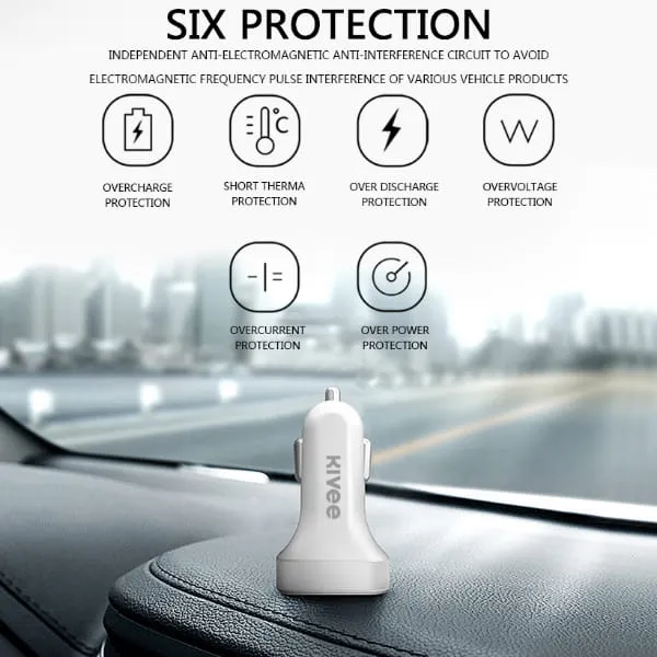 KIVEE KV-UT501P 2.1A Dual USB Car Charger - image 3